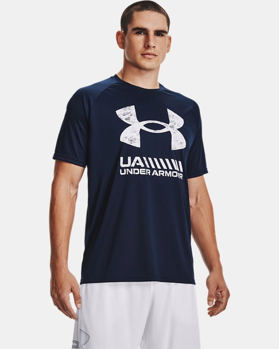 Under Armour Mens Ua Velocity Graphic Loose Fit Short Sleeve Shirt 